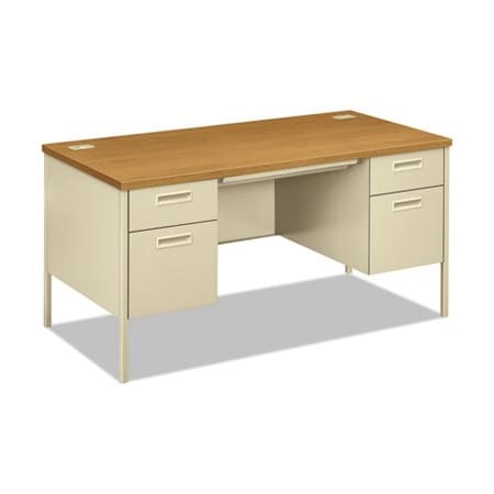 Hon DESK, DBLPED, 60in, HARVEST P3262CL